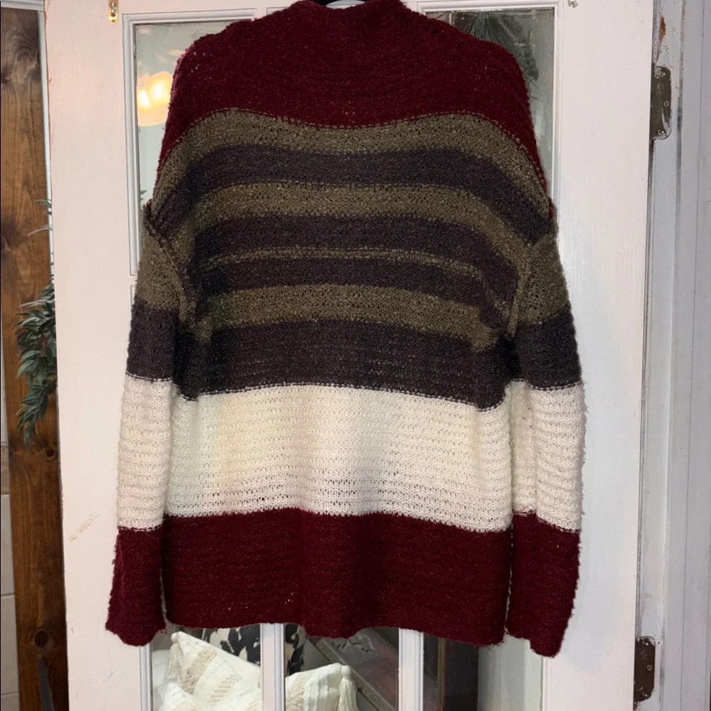 True Craft Striped Multicolor Sweater 0X